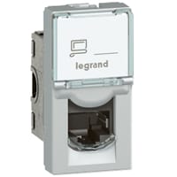 LEGRAND RJ45 cat 6 UTP 1 mod alu LCS 2 Mosaic alu kleur 079461