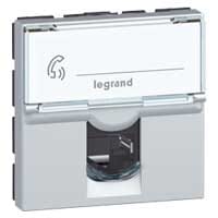 LEGRAND RJ45 CAT6A STP 2MOD KL=ALU LCS2 MOSAIC 079476