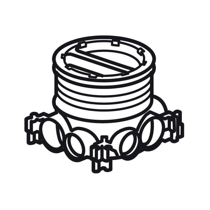 LEGRAND Vloer-inbouwdoos hoogte 50 tot 80mm diam 80mm 081988
