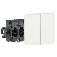 LEGRAND Oteo dubbele wisselschakelaar 10 A - 250 V - samenstelbaar mechanisme 086120