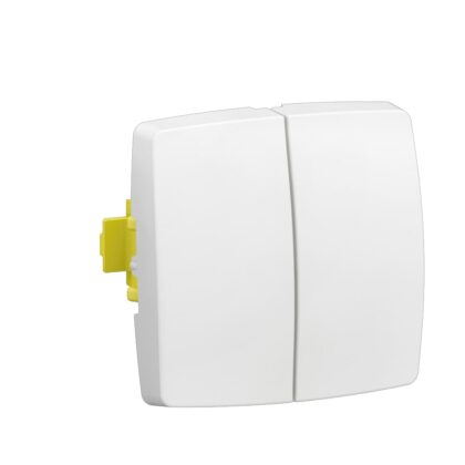 LEGRAND Oteo dubbele wisselschakelaar of dubbele drukknop 10A - 250V - samenstelbaar app 086120L