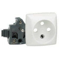 LEGRAND Oteo contactdoos 10/16 A 250 V + veiligheid - 2P+A - samenstelbaar machanisme 086128