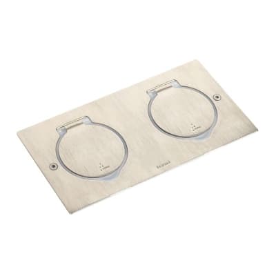 LEGRAND Vloercontactdozen rechthoekig 2x2P+A inox 089702