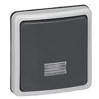 LEGRAND Plexo 66 drukknop met verklikker IP66 - IK08 - 10A - 230V 090482