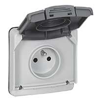 LEGRAND Plexo 66 contactdoos 2P+A met afsluitkap - IP66 - IK08 090486