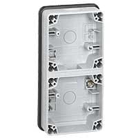 LEGRAND Plexo 66 opbouwdoos 2 mechanismen verticaal - IP66 - IK08 090492