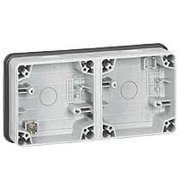 LEGRAND Plexo 66 opbouwdoos 2 mechanismen horizontaal - IP66 - IK08 090493