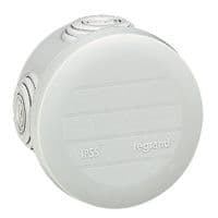 LEGRAND Aftakdoos Plexo rond IP 55 waterdicht -grijs- 4 kabelinvoeren 092001
