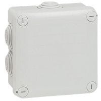 LEGRAND Aftakdoos Plexo vierkant IP 55 waterdicht -grijs- 7 kabelinvoeren 092022