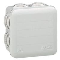 LEGRAND Aftakdoos Plexo vierkant IP 55 waterdicht - wit - 7 kabelinvoeren 092023