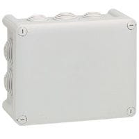LEGRAND Aftakdoos Plexo rechthoekig IP 55 waterdicht -grijs- 10 kabelinvoeren 092052