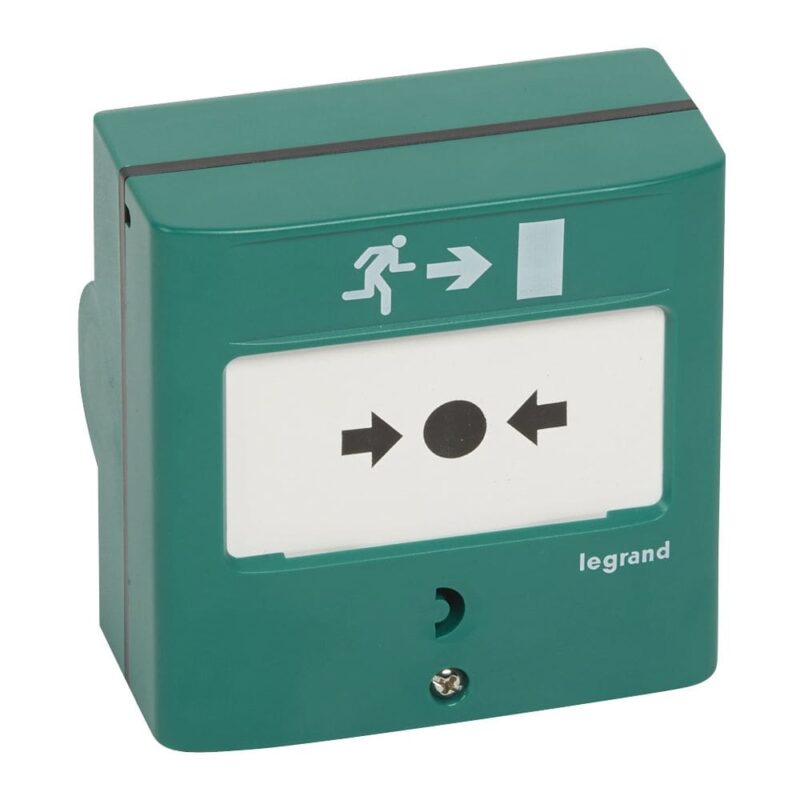 LEGRAND Manuele bediening opbouw groen met membraan en 2 contacten 138048