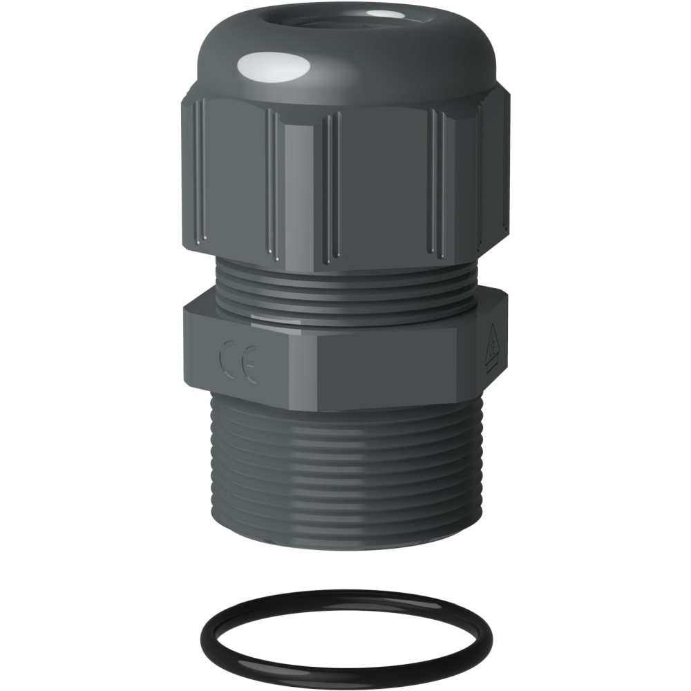 LEGRAND Kunststof wartel ISO20 IP68 geleverd zonder moer - antraciet RAL7012 381594