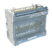 LEGRAND Modulaire verdeelklem 4P 40A - 13 aansluitingen met schroeven - 26kA - 6 modules 400404