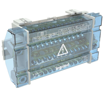LEGRAND Modulaire verdeelklem 4P 160A - 15 aansluitingen met schroeven - 27kA - 10 mod. 400411