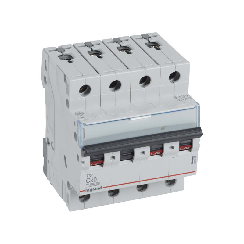 LEGRAND Automaat TX³ 3kA 4P C20 400V - 4 modules 403137