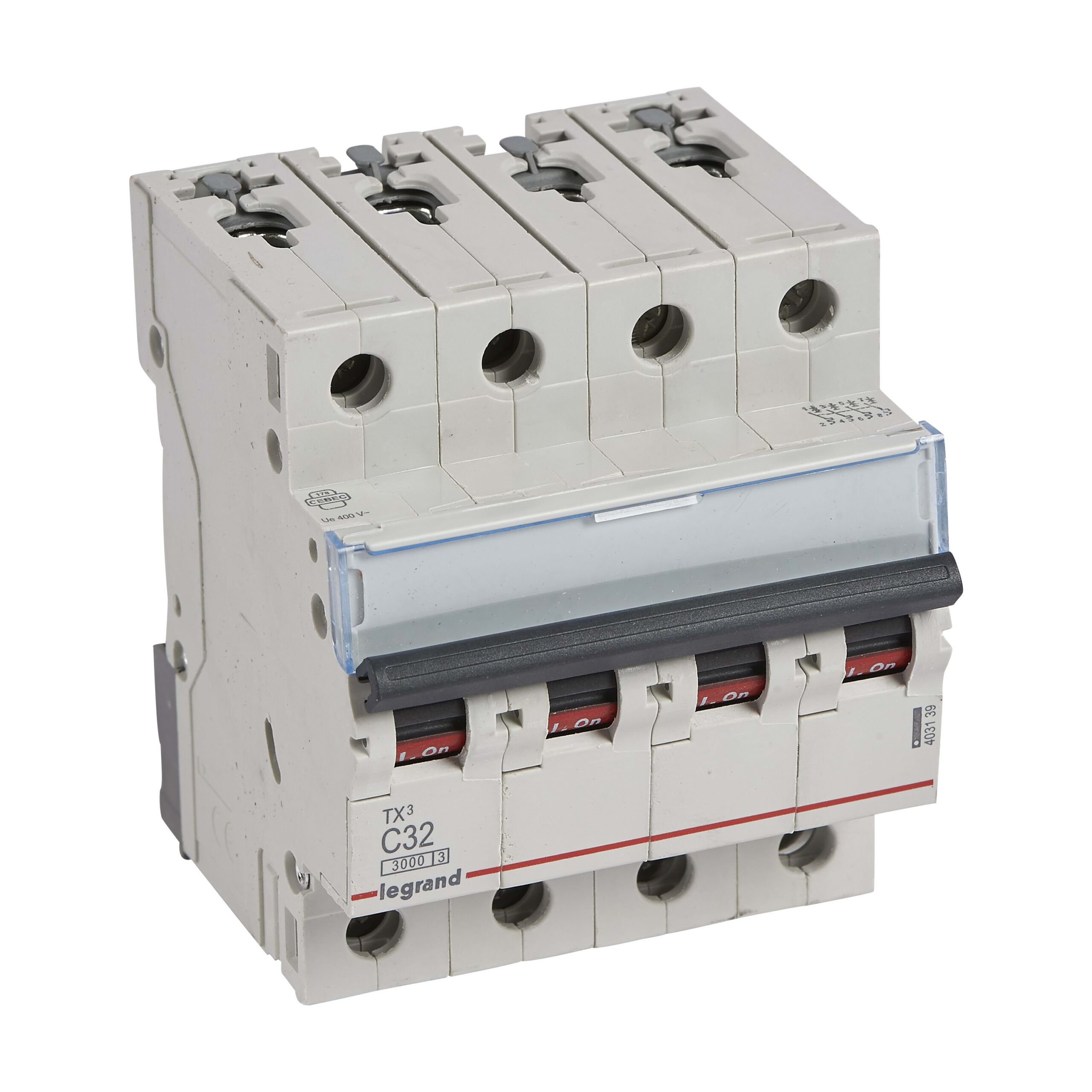 LEGRAND Automaat TX³ 3kA 4P C32 400V - 4 modules 403139