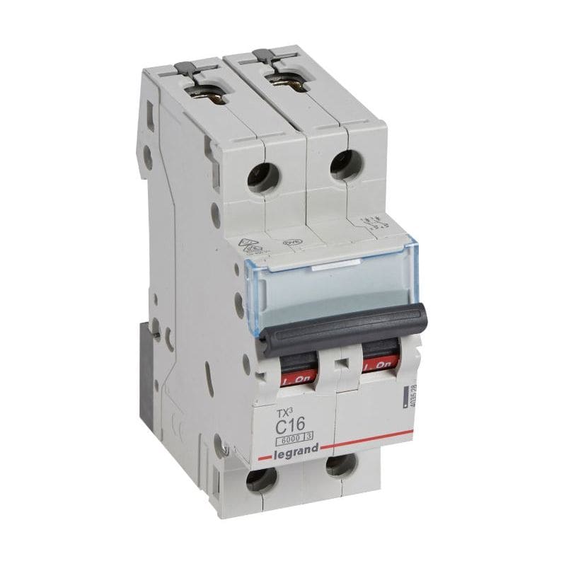 LEGRAND Automaat TX³ 6000A/6kA 2P C16 230/400V - 2 modules 403528