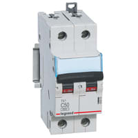 LEGRAND Automaat TX³ 6000A/6kA 2P C50 230/400V - 2 modules 403533