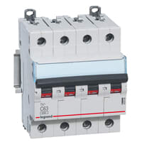 LEGRAND Automaat TX³ 6000A/6kA 4P C63 400V - 4 modules 403568