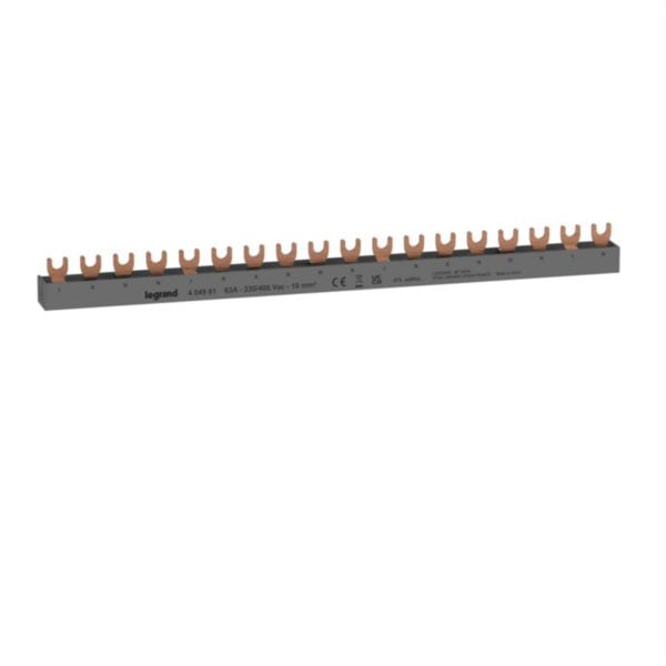 LEGRAND Rail met vorken 4P - 8 app. 18 modules - 16 mm² 404961