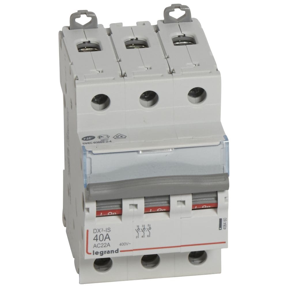 LEGRAND Lastschakelaar DX³ 3P 40A 3 modules 406460