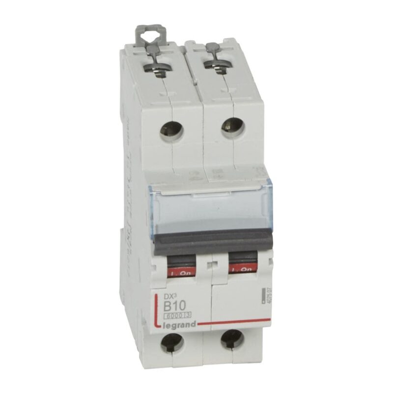LEGRAND Automaat DX³ 6000A/10kA 2P B10 230/400V - 2 modules 407507