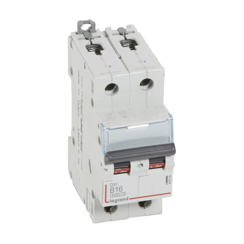 LEGRAND Automaat DX³ 6000A/10kA 2P B16 230/400V - 2 modules 407509