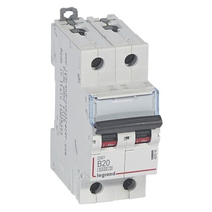 LEGRAND Automaat DX³ 6000A/10kA 2P B20 230/400V - 2 modules 407510