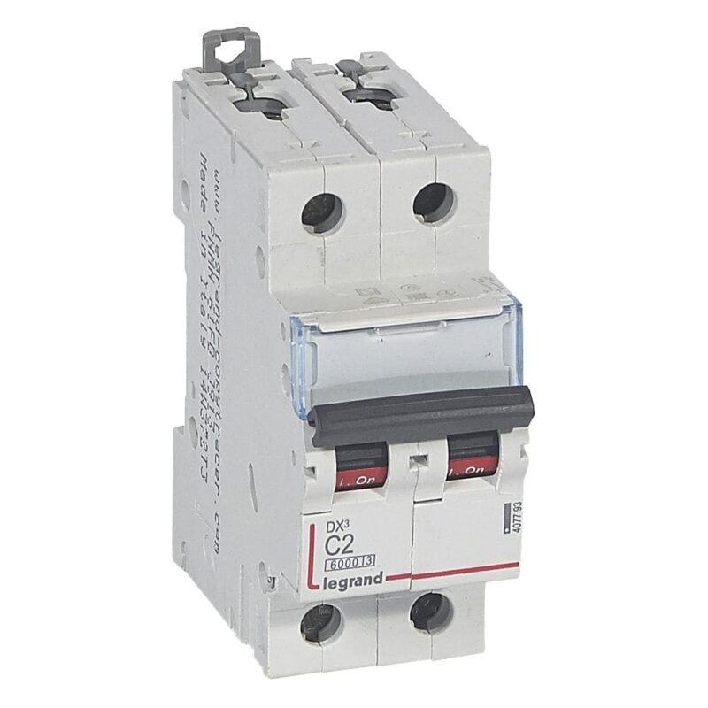 LEGRAND Automaat DX³ 6000A/10kA 2P C02 400V 2 modules 407793