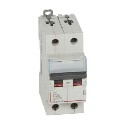 LEGRAND Automaat DX³ 6000A/10kA 2P C20 400V 2 modules 407801