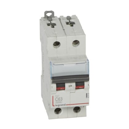 LEGRAND Automaat DX³ 6000A/10kA 2P C63 400V 2 modules 407806