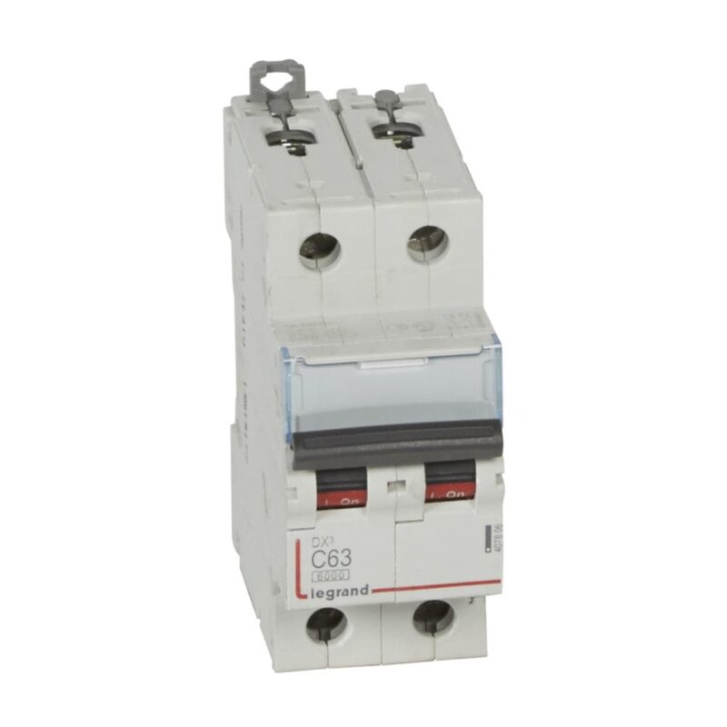 LEGRAND Automaat DX³ 6000A/10kA 2P C63 400V 2 modules 407806