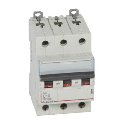 LEGRAND Automaat DX³ 6000A/10kA 3P C10 400V 3 modules 407857
