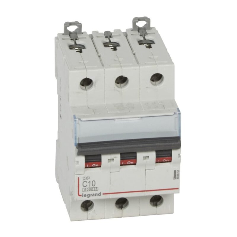 LEGRAND Automaat DX³ 6000A/10kA 3P C10 400V 3 modules 407857