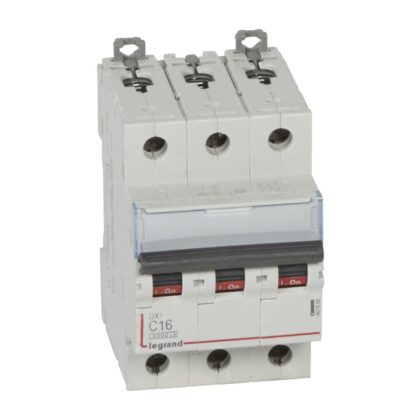 LEGRAND Automaat DX³ 6000A/10kA 3P C16 400V 3 modules 407859