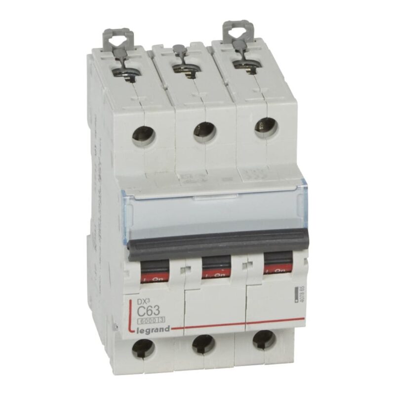 LEGRAND Automaat DX³ 6000A/10kA 3P C63 400V 3 modules 407865