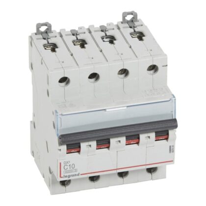 LEGRAND Automaat DX³ 6000A/10kA 4P C10 400V 4 modules 407926