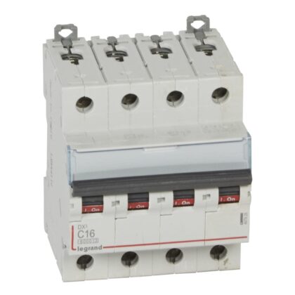 LEGRAND Automaat DX³ 6000A/10kA 4P C16 400V 4 modules 407928
