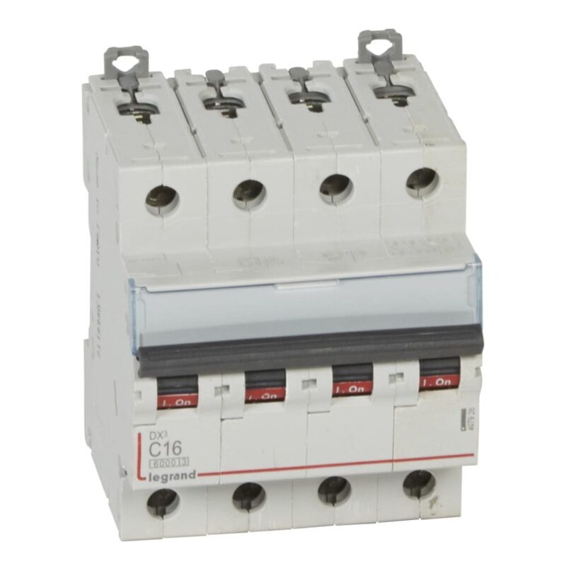 LEGRAND Automaat DX³ 6000A/10kA 4P C16 400V 4 modules 407928