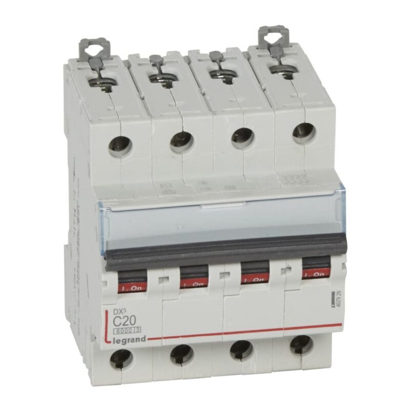 LEGRAND Automaat DX³ 6000A/10kA 4P C20 400V 4 modules 407929