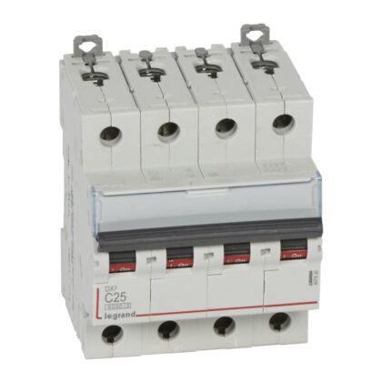 LEGRAND Automaat DX³ 6000A/10kA 4P C25 400V 4 modules 407930