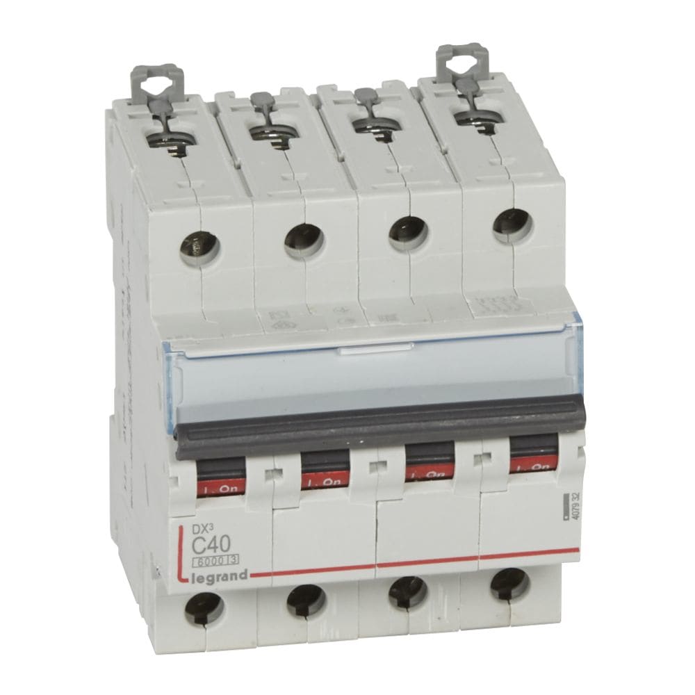 LEGRAND Automaat DX³ 6000A/10kA 4P C40 400V 4 modules 407932