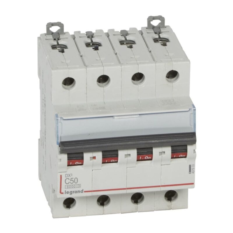 LEGRAND Automaat DX³ 6000A/10kA 4P C50 400V 4 modules 407933