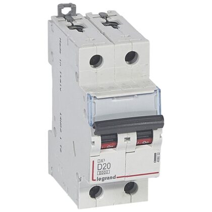 LEGRAND Automaat DX³ 6000A/10kA 2P D20 400V 2 modules 408032