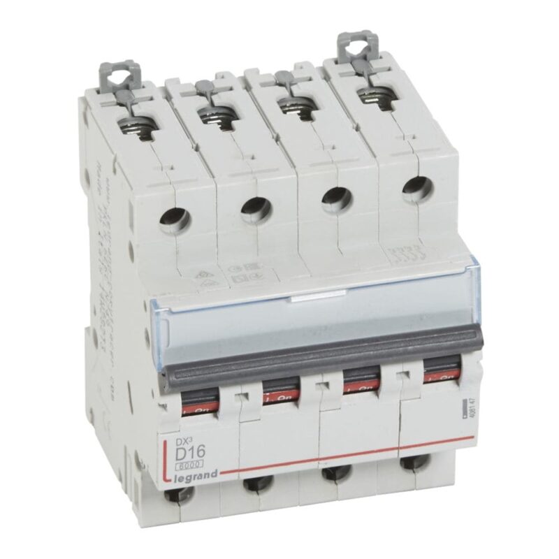 LEGRAND Automaat DX³ 6000A/10kA 4P D16 400V 4 modules 408147