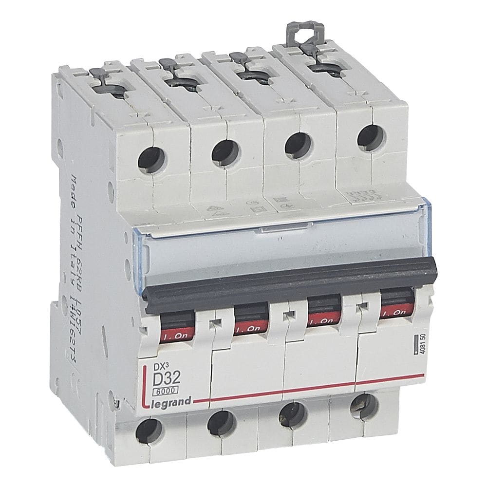 LEGRAND Automaat DX³ 6000A/10kA 4P D32 400V 4 modules 408150