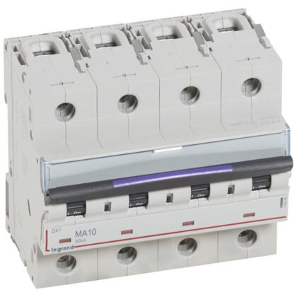 LEGRAND Automaat DX³ MA - 50kA - enkel magnetisch 125A - 4-polig 400V - 10A - 6 mod. 410260