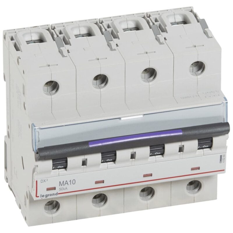 LEGRAND Automaat DX³ MA - 50kA - enkel magnetisch 125A - 4-polig 400V - 10A - 6 mod. 410260