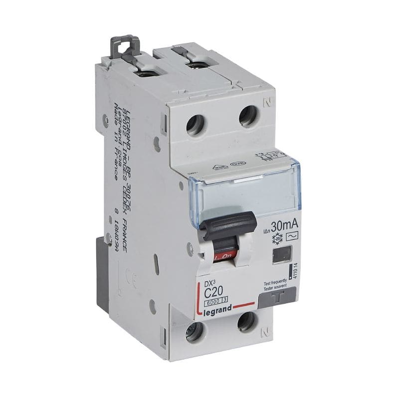 LEGRAND Differentieelautomaat FN 30mA C20 AC 6000A/10kA - 1 module 411014